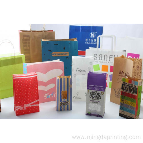 Customized size heavy loading shopping kraft paper bag